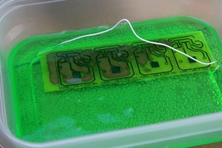 the copper begins to dissolve