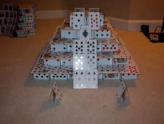front view of card pyramid