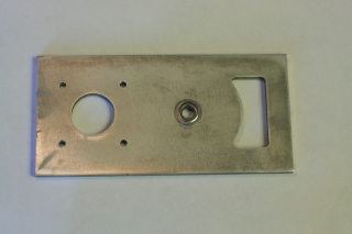horizontal plate with bearing press-fit in